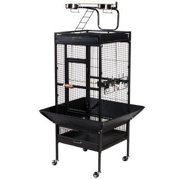 Prevue Pet Products Wrought Iron Select Bird Cage Black Hammertone 3151BLK